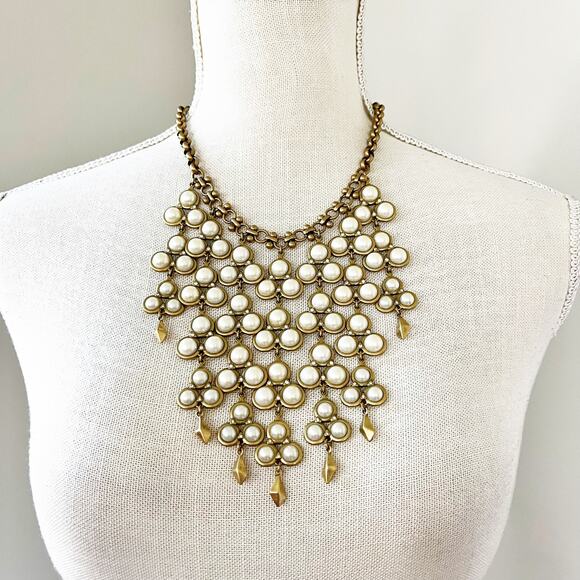 Stella & Dot Daliah Bib Statement Necklace - Picture 1 of 8